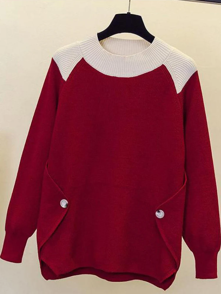 2023 Women's Spring New Fashion Knitwear Top Loose Versatile Patchwork Pullover Sweater Bottom Long Sleeve Vintage O-neck Shirt
2023 Women's Spring New Fashion Knitwear Top Loose Versatile Patchwork Pullover Sweater Bottom Long Sleeve Vintage O-neck Shirt