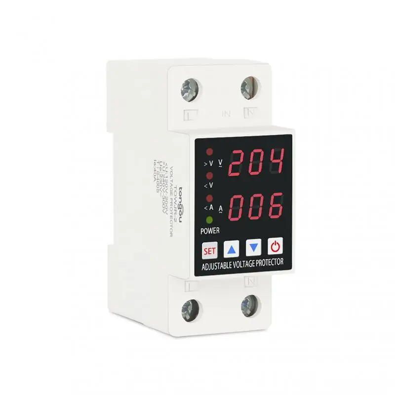 210V intelligent digital overvoltage 63A HD touch display undervoltage protector relay reset protection Circuit Breakers
210V intelligent digital overvoltage 63A HD touch display undervoltage protector relay reset protection Circuit Breakers