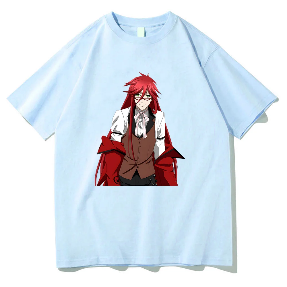 Butler Kuroshitsuji Grell Sutcliff Women Tshirt Anime Print Cotton Tops Slight Strech Tees Summer Casual Shirts Regular Clothes
Butler Kuroshitsuji Grell Sutcliff Women Tshirt Anime Print Cotton Tops Slight Strech Tees Summer Casual Shirts Regular Clothes