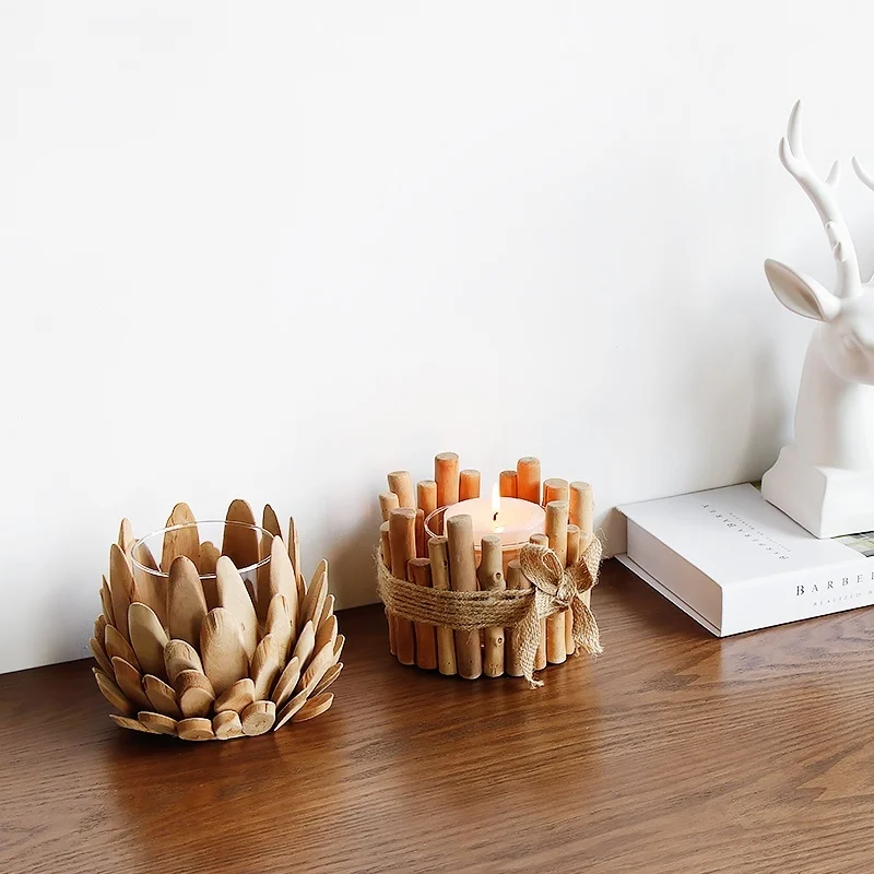 wooden candlestick Candlelight dinner props Western table decoration candle home creative decoration light luxury Nordic romance
wooden candlestick Candlelight dinner props Western table decoration candle home creative decoration light luxury Nordic romance
