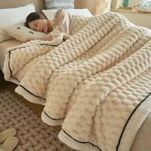 Warm Blankets for Beds Soft Plaid Blanket Quilts On the Bed Plush Sofa Throw Blanket Office Nap Comforter Bedspread Queen 이불