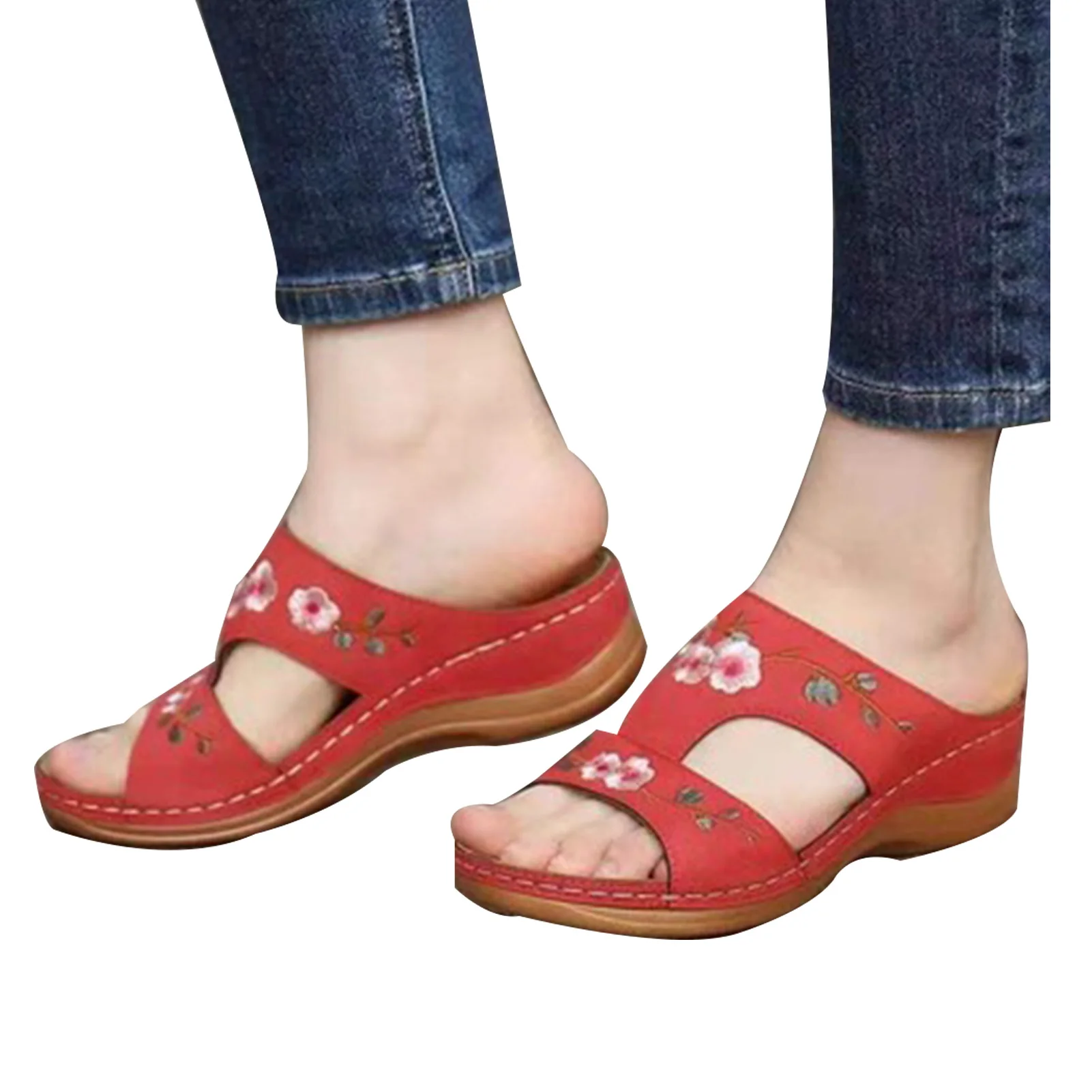 Embroidery Orthopedic Comfy Flip Flop Sandals Open Toe Summer Outdoor Slippers Wedges Slippers For Women
Embroidery Orthopedic Comfy Flip Flop Sandals Open Toe Summer Outdoor Slippers Wedges Slippers For Women