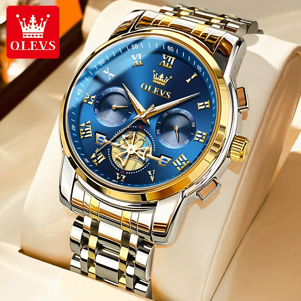 OLEVS Brand Men's Quartz Watches Classic Roman Scale Dial Chronograph Luxury Wrist Watch for Man Waterproof Luminous Male Reloj
OLEVS Brand Men's Quartz Watches Classic Roman Scale Dial Chronograph Luxury Wrist Watch for Man Waterproof Luminous Male Reloj