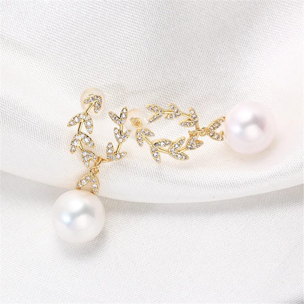 14K gold color preserving pearl lobular ring earrings S925 silver needle inlaid zircon DIY accessories female
14K gold color preserving pearl lobular ring earrings S925 silver needle inlaid zircon DIY accessories female