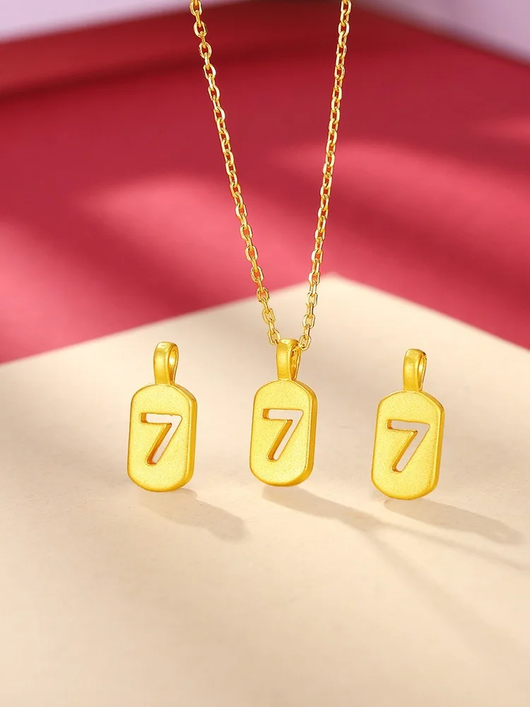 1pcs Real 24K Yellow Gold Pendant 3D Hard Gold Lucky Number 7 For Women Gold Pendant with Silver Chain Birthday Girfriend Gift
1pcs Real 24K Yellow Gold Pendant 3D Hard Gold Lucky Number 7 For Women Gold Pendant with Silver Chain Birthday Girfriend Gift