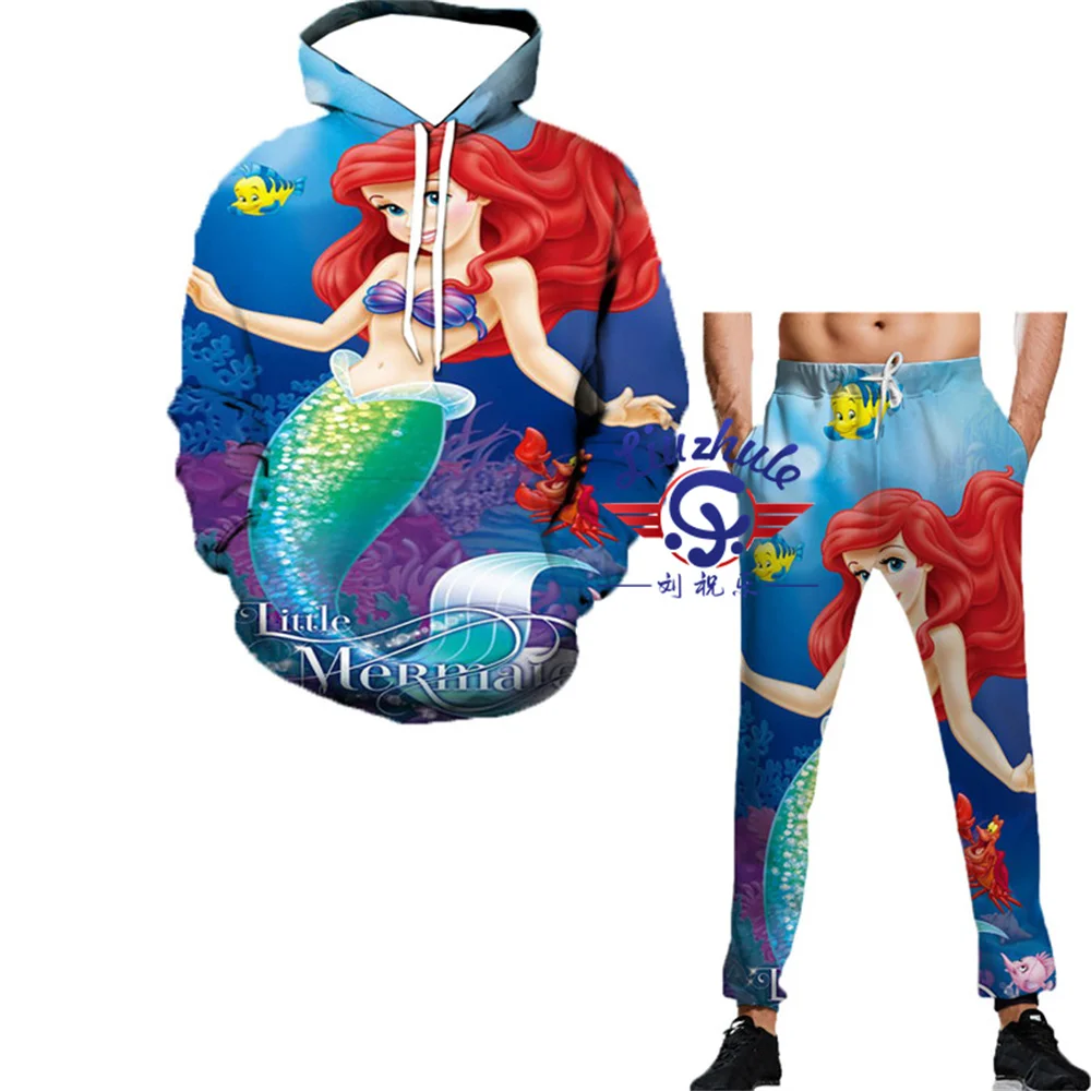 Little Mermaid 3D digital printing Streetwear Long Sleeve Man Sportswear Tracksuit Set Male 2 Piece woman's Clothing Kids Suit
Little Mermaid 3D digital printing Streetwear Long Sleeve Man Sportswear Tracksuit Set Male 2 Piece woman's Clothing Kids Suit