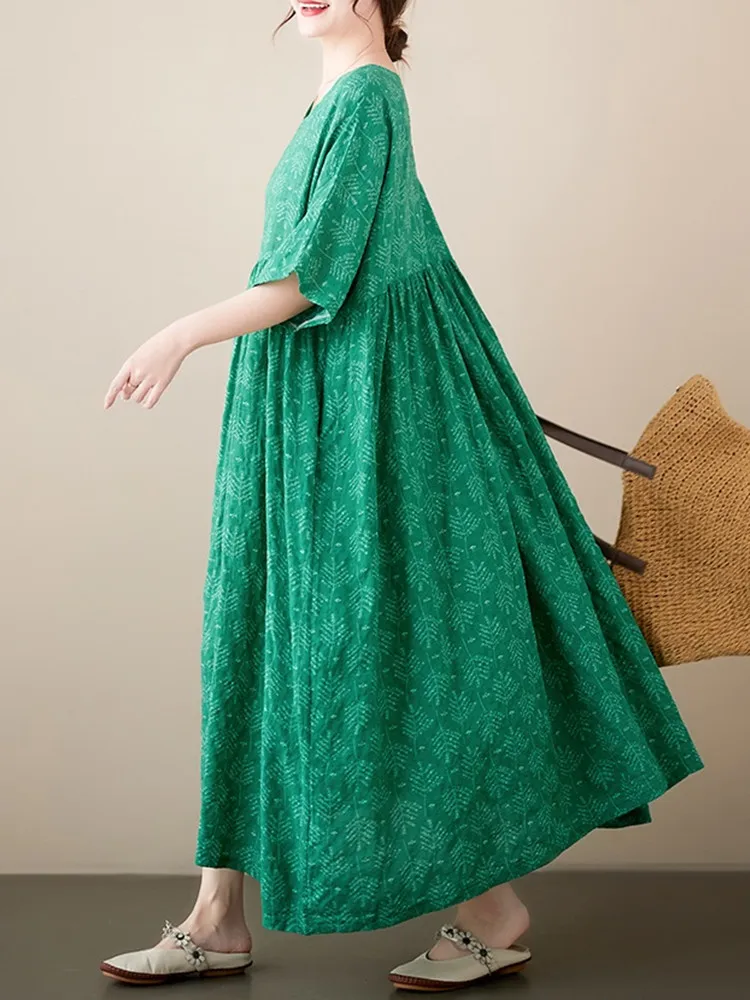 Short Sleeve Oversized Korean Vintage Floral Dresses For Women Casual Loose Long Summer Dress Elegant Clothing 2023 Vestidos
Short Sleeve Oversized Korean Vintage Floral Dresses For Women Casual Loose Long Summer Dress Elegant Clothing 2023 Vestidos