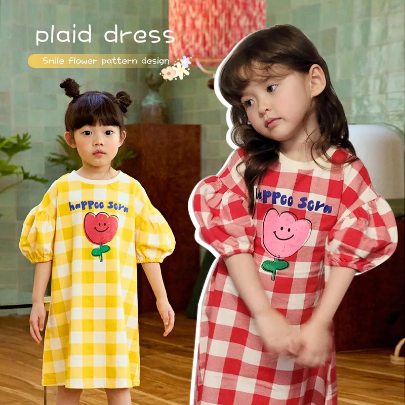 Girls Dress 2022 Summer New Puff Sleeve Plaid Princess Dress Brand Clothing High Quality Girls Long Skirt Children's Clothing
Girls Dress 2022 Summer New Puff Sleeve Plaid Princess Dress Brand Clothing High Quality Girls Long Skirt Children's Clothing