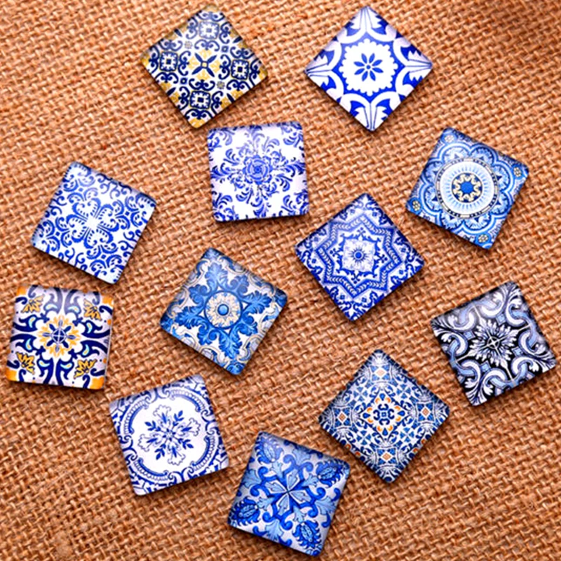 Blue White Porcelain Square Pattern Fit 10/15/20/25mm DIY Jewelry Making Glass Cabochons Cameo Base Setting Jewelry Components
Blue White Porcelain Square Pattern Fit 10/15/20/25mm DIY Jewelry Making Glass Cabochons Cameo Base Setting Jewelry Components