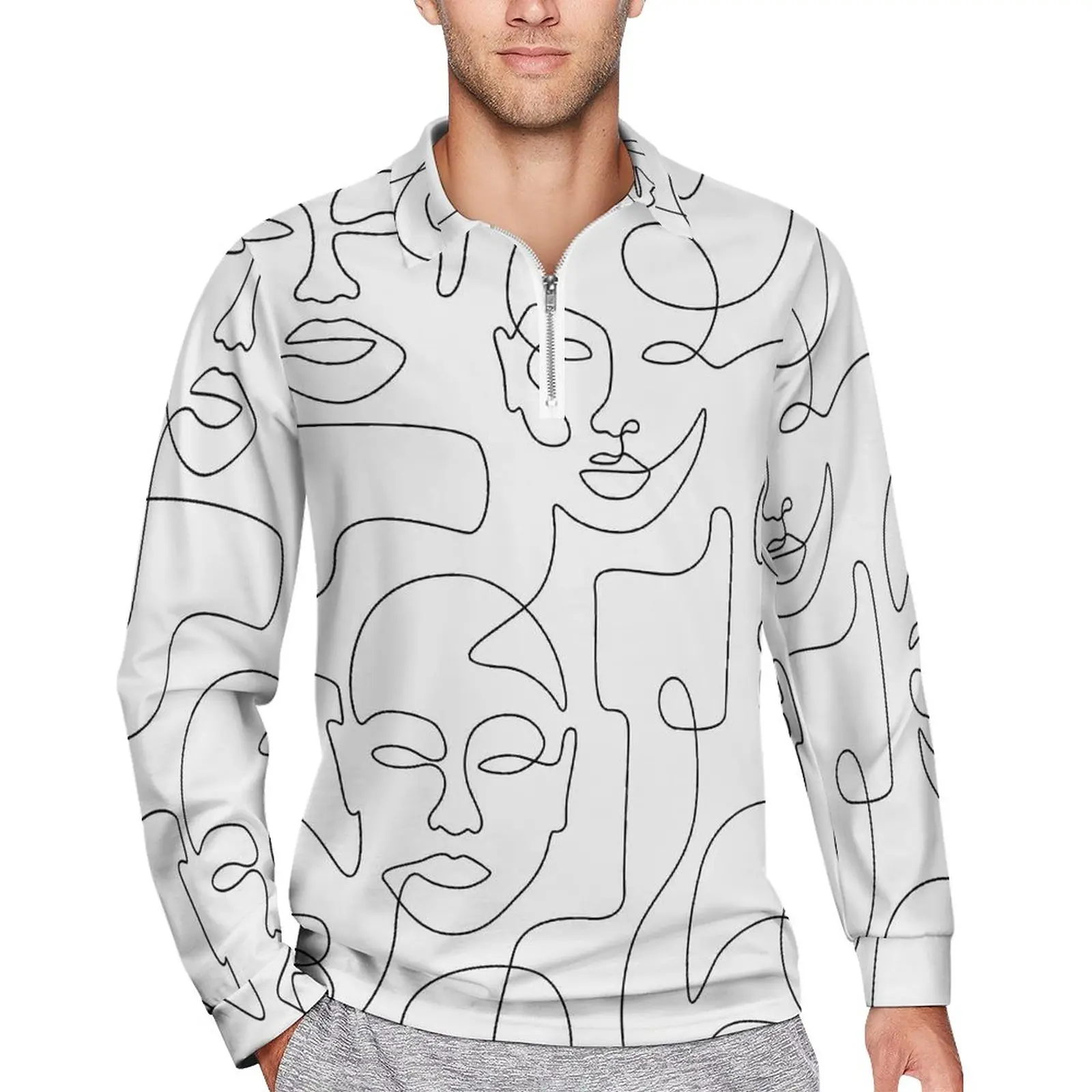 Women Head Casual T-Shirts Abstract Head Black Line Polo Shirt Man Fashion Shirt Autumn Long Sleeve Design Top 4XL 5XL 6XL
Women Head Casual T-Shirts Abstract Head Black Line Polo Shirt Man Fashion Shirt Autumn Long Sleeve Design Top 4XL 5XL 6XL