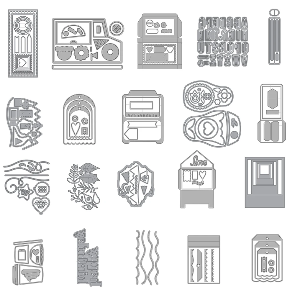 2023 New Arrival Metal Cutting Dies Various Box Edges Alphabet Letters Scrapbooking Paper Craft Knife Mould Blade Punch Stencils
2023 New Arrival Metal Cutting Dies Various Box Edges Alphabet Letters Scrapbooking Paper Craft Knife Mould Blade Punch Stencils
