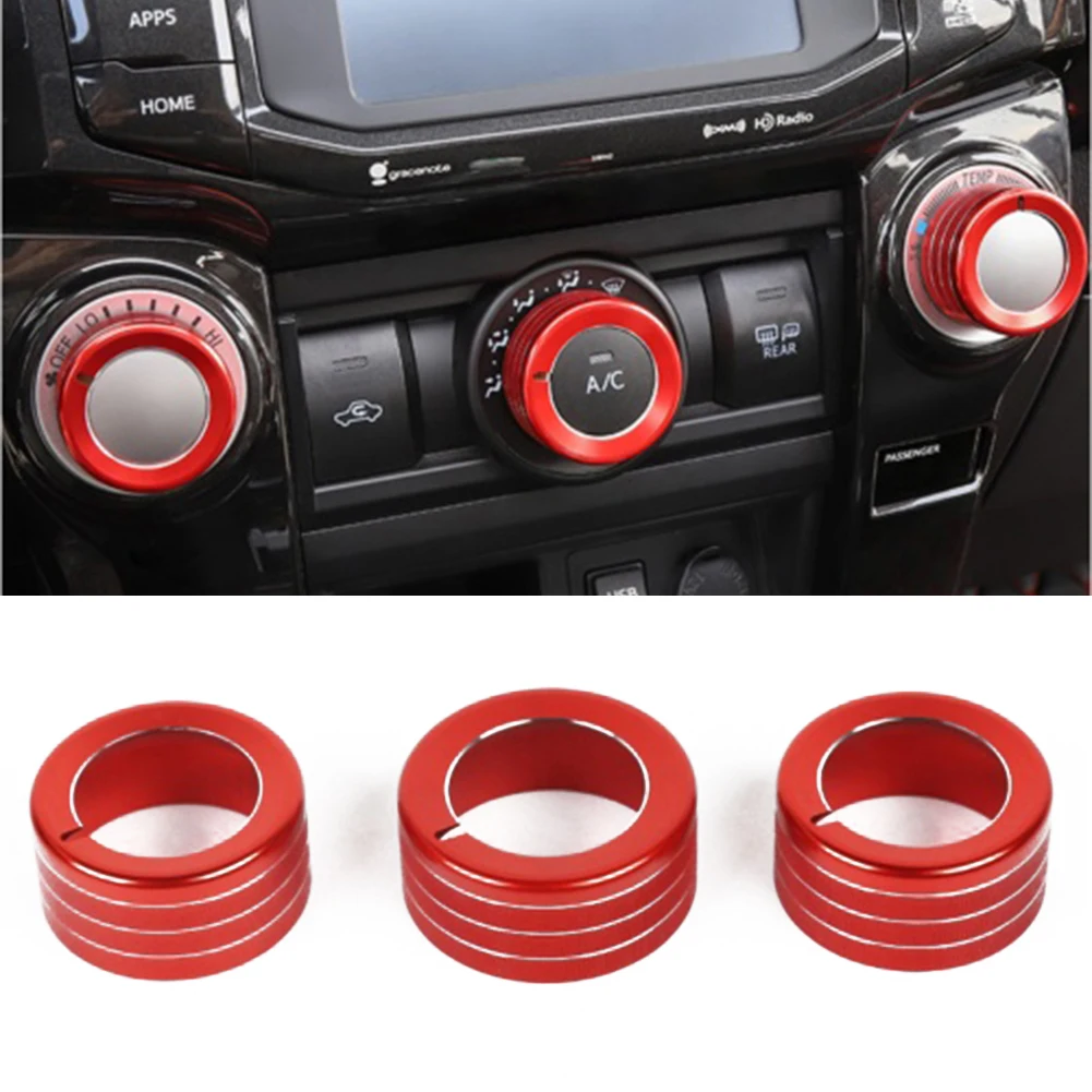 3pcs Switch Button Knob Trim Cover Dashboard Console Knob Red Trim Cover Set Waterproof For Toyota 4Runner 2014-2022
3pcs Switch Button Knob Trim Cover Dashboard Console Knob Red Trim Cover Set Waterproof For Toyota 4Runner 2014-2022