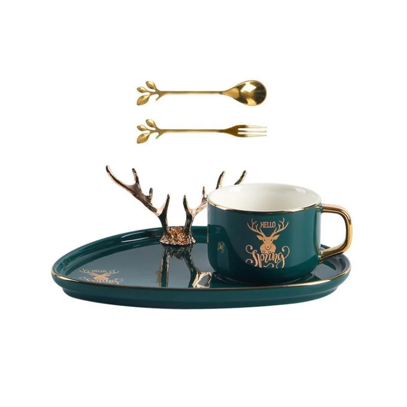 Office Coffee Cup with Saucer and Spoon Set European Light Luxury Ceramic Porcelain Breakfast Milk Mug Couple Tea Cup Drinkware
Office Coffee Cup with Saucer and Spoon Set European Light Luxury Ceramic Porcelain Breakfast Milk Mug Couple Tea Cup Drinkware