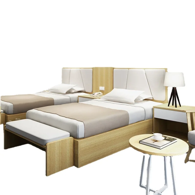 High Quality 2 Double Beds In Hotel Bedroom Furniture 
High Quality 2 Double Beds In Hotel Bedroom Furniture
