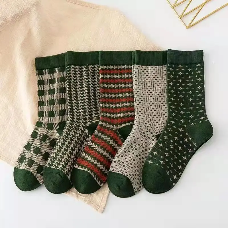 2022 Women Autumn And Winter New Vintage Cotton Socks British College Style Comfortable Warmth Checker Thickened 5 Pairs Socks
2022 Women Autumn And Winter New Vintage Cotton Socks British College Style Comfortable Warmth Checker Thickened 5 Pairs Socks