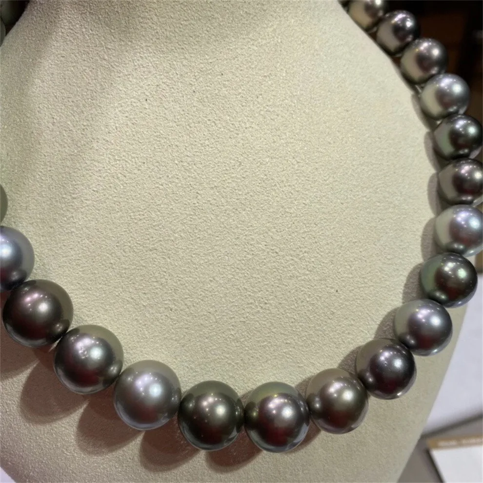 Huge Charming 18"13-14mm Natural South Sea Genuine Black Round Pearl Necklace Free Shipping for Women Jewelry Pearl Necklace
Huge Charming 18"13-14mm Natural South Sea Genuine Black Round Pearl Necklace Free Shipping for Women Jewelry Pearl Necklace