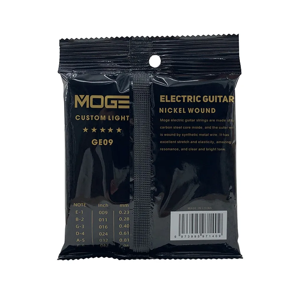 GE09 Electric Guitar Strings 6pcs Beginner Clear Glossy Sound Extra-light Parts Penetrating Tone Power Rustproof
GE09 Electric Guitar Strings 6pcs Beginner Clear Glossy Sound Extra-light Parts Penetrating Tone Power Rustproof