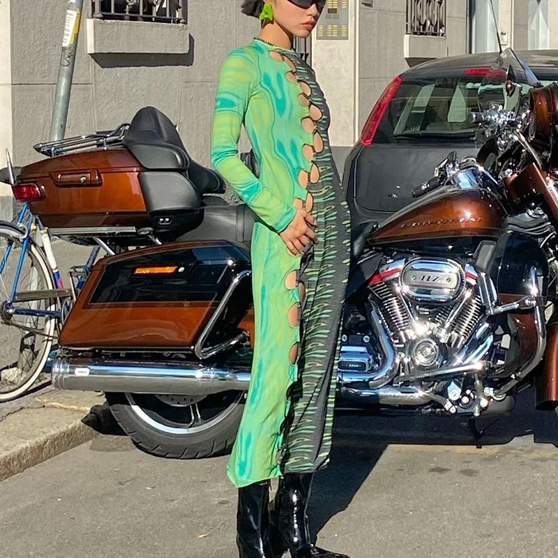 European And American-Style2022Spring and Spring New Product Women's Printed Hollow-out Dress
European And American-Style2022Spring and Spring New Product Women's Printed Hollow-out Dress
