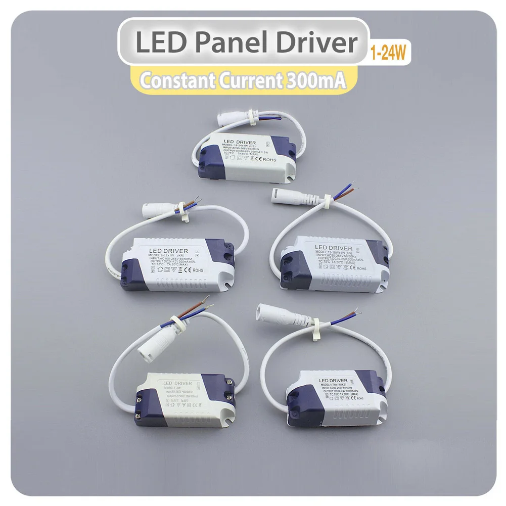 LED Panel Driver 300mA AC 90-265V DC LED Power Supply Transformator Panel Ceilling Lamp Adapter
LED Panel Driver 300mA AC 90-265V DC LED Power Supply Transformator Panel Ceilling Lamp Adapter