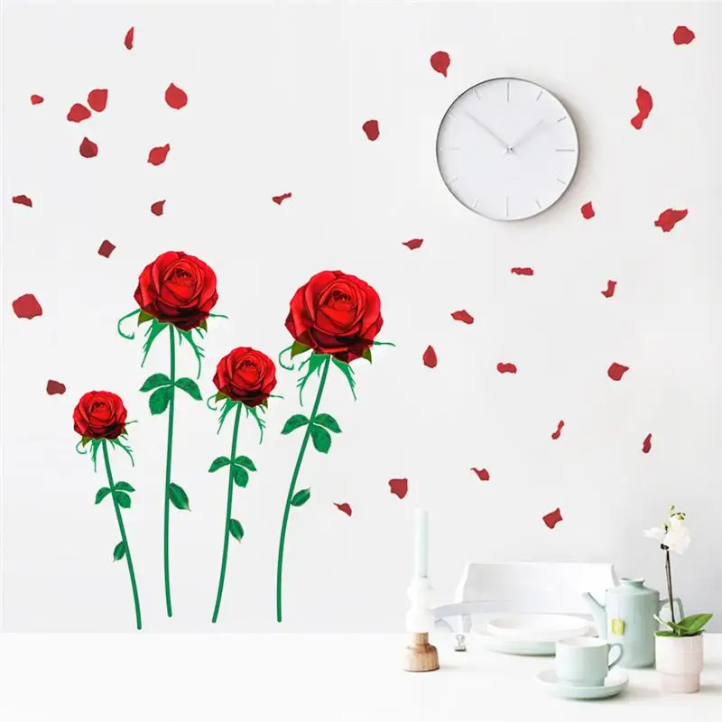 Red Rose Flower Wall Stickers For Store Wedding Party Bedroom Home Decorations Diy Plant Mural Art Decal Valentine's Day Gift
Red Rose Flower Wall Stickers For Store Wedding Party Bedroom Home Decorations Diy Plant Mural Art Decal Valentine's Day Gift