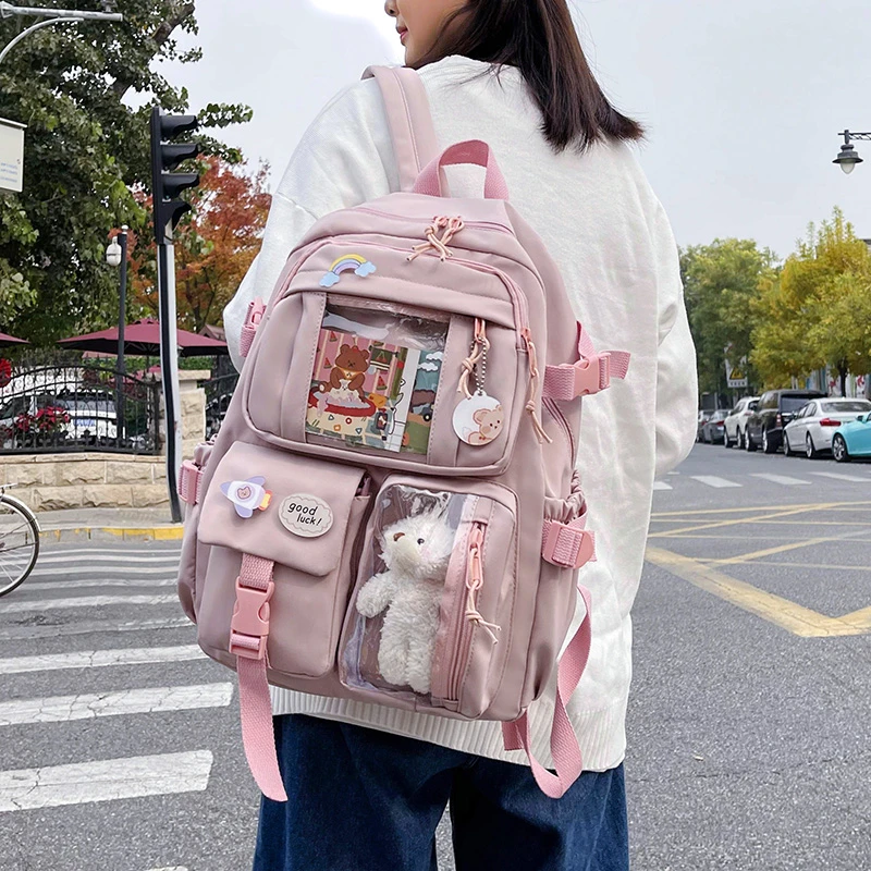New Cute Women Backpacks Waterproof Multi-Pocket Nylon School Backpack for Student Female Girls Kawaii Laptop Book Pack Mochilas
New Cute Women Backpacks Waterproof Multi-Pocket Nylon School Backpack for Student Female Girls Kawaii Laptop Book Pack Mochilas