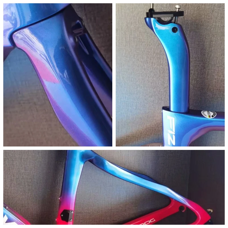 F12 Full Carbon T1100 Chameleon Road Bike Frameset With Frame+Fork+Seatpost+Handlebar Disc and V Brake BSA
F12 Full Carbon T1100 Chameleon Road Bike Frameset With Frame+Fork+Seatpost+Handlebar Disc and V Brake BSA