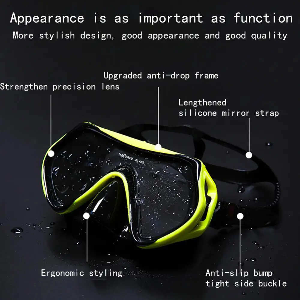 

2021 New Anti-fog Coated Silicone Diving Snorkeling Mask Goggles Suit Swimming Diving Full Dry Snorkel Full Face Mask Wholesale