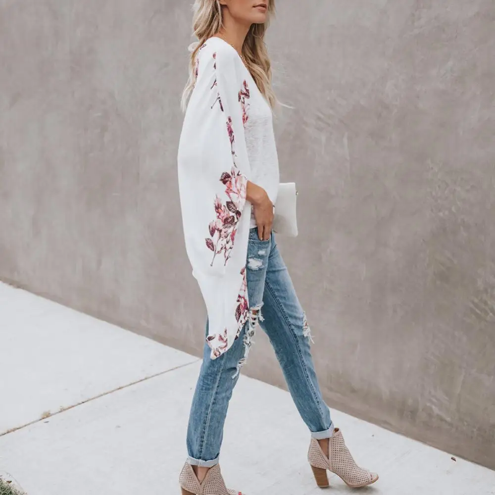 Vintage Women Summer Beach Vacation Flower Print Long Sleeve Open Front Chiffon Kimono Cardigan Jacket 2020
Vintage Women Summer Beach Vacation Flower Print Long Sleeve Open Front Chiffon Kimono Cardigan Jacket 2020
