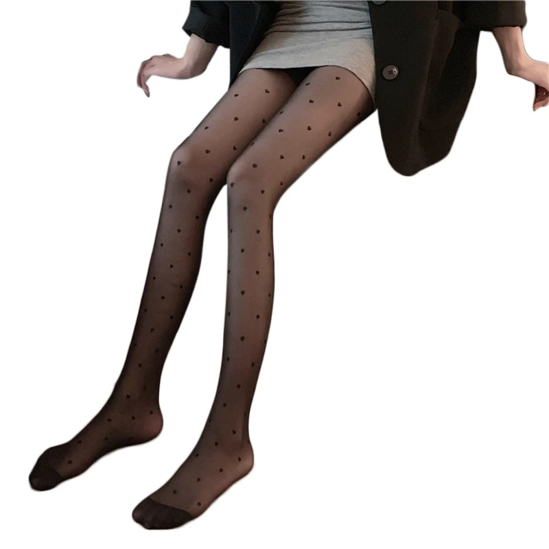 

Women Summer Sexy Transparent Silky Pantyhose Solid Color See-Through Stretch Tights Student Lolita Sheer Slim Hosiery