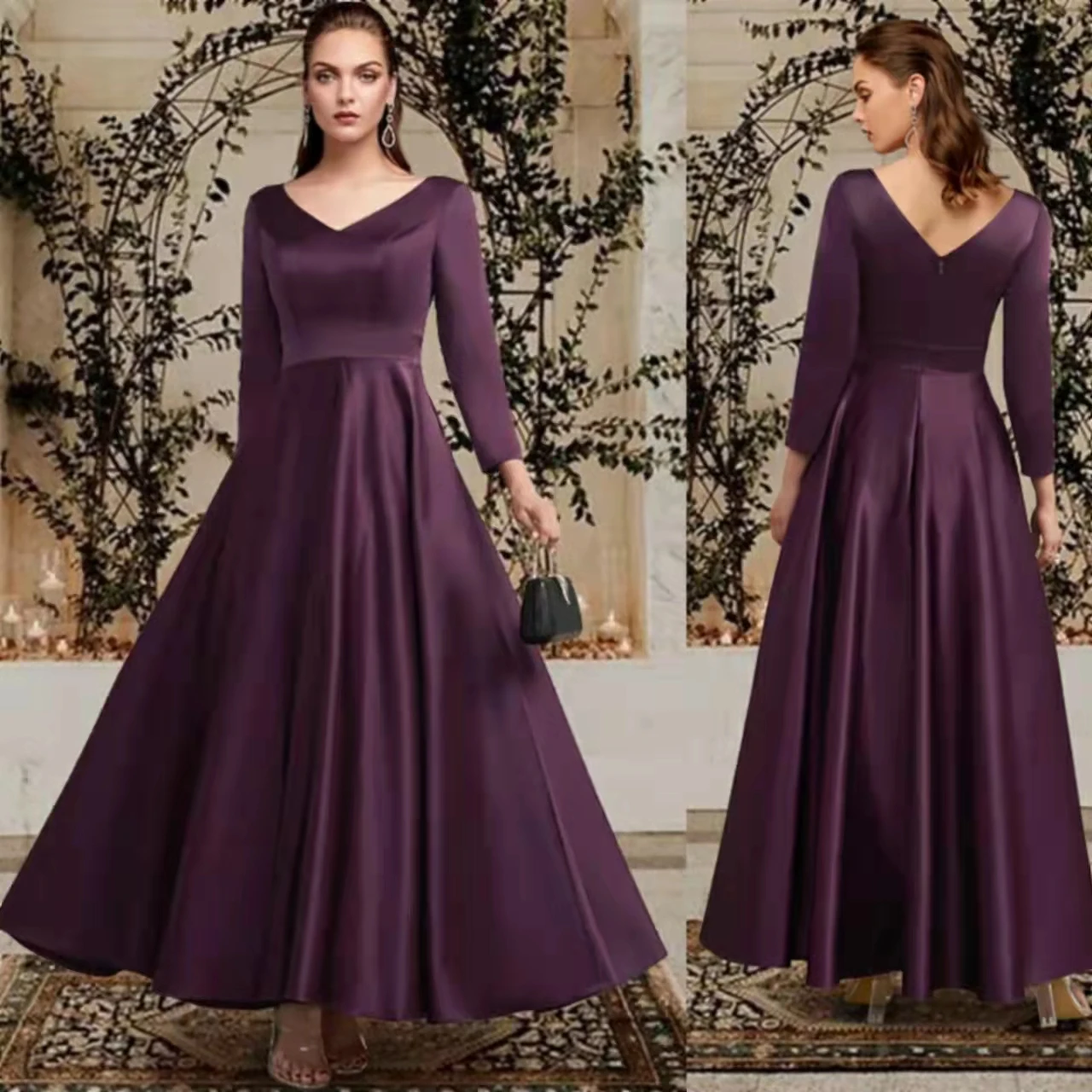 Элегантные Длинные атласные платья для матери невесты с V-образным вырезом, а-силуэт, плиссированные ассиметричные платья для матери жениха для женщин
Элегантные Длинные атласные платья для матери невесты с V-образным вырезом, а-силуэт, плиссированные ассиметричные платья для матери жениха для женщин