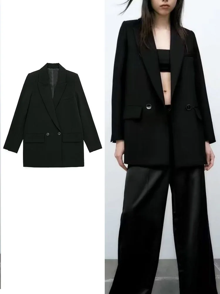 TRAF 2022 New Autumn Women Solid Blazer Coats Vintage Long Sleeve Pockets Tops Female Outerwear Chic Notched Jackets
TRAF 2022 New Autumn Women Solid Blazer Coats Vintage Long Sleeve Pockets Tops Female Outerwear Chic Notched Jackets