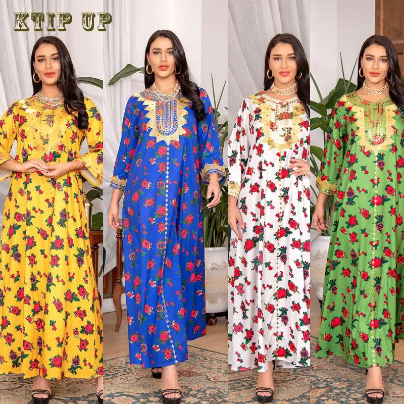 2022 Spring Floral Print Muslim Abaya Dress Women Diamond Dubai Arab Turkey Morocco Kaftan Islamic Clothing Gown Robe Vestido
2022 Spring Floral Print Muslim Abaya Dress Women Diamond Dubai Arab Turkey Morocco Kaftan Islamic Clothing Gown Robe Vestido