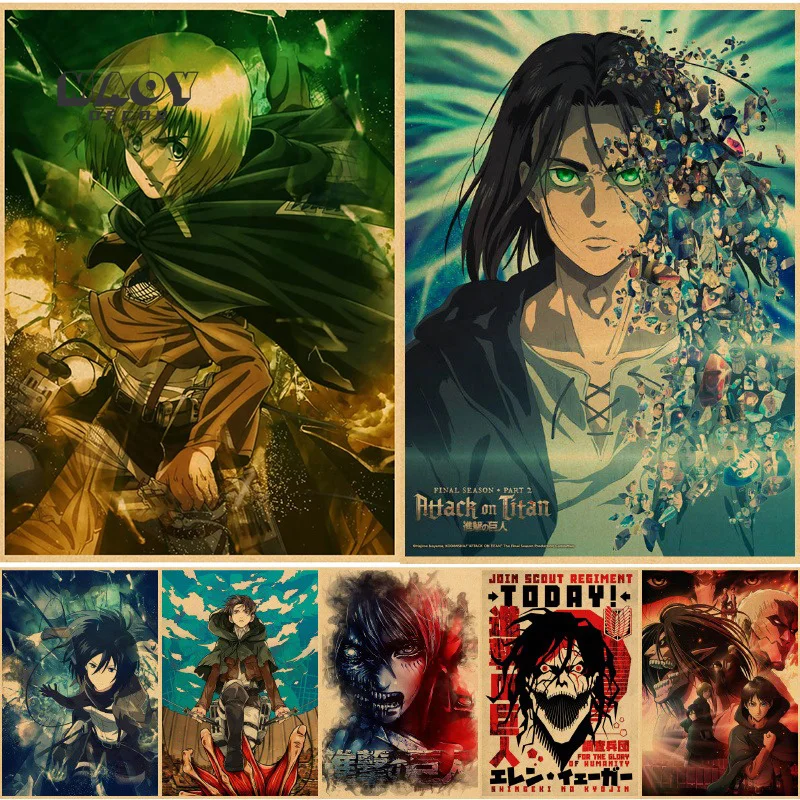 2022 New Japanese Classic Anime Kraft Paper Poster Attack on Titan Season 4 Prints Retro Home Decor Art Living Room Decoration
2022 New Japanese Classic Anime Kraft Paper Poster Attack on Titan Season 4 Prints Retro Home Decor Art Living Room Decoration