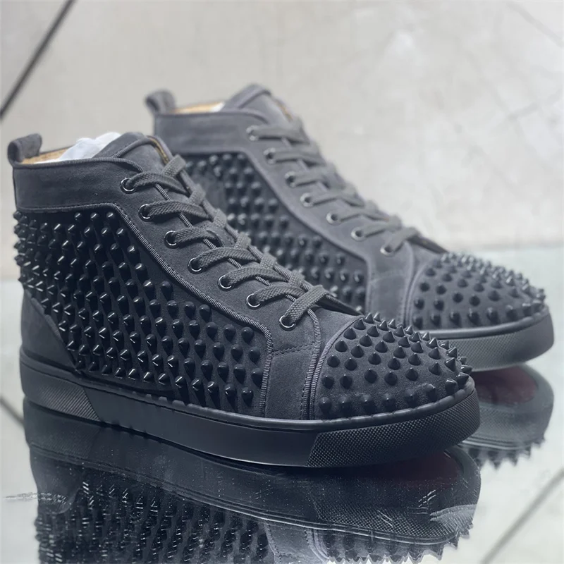 High Top 2022 Top Minimalist Style Black Diamond Red Nail Shoes Men's Leather Women Diamond Nails Casual Flat Shoes Loafers Snea
High Top 2022 Top Minimalist Style Black Diamond Red Nail Shoes Men's Leather Women Diamond Nails Casual Flat Shoes Loafers Snea