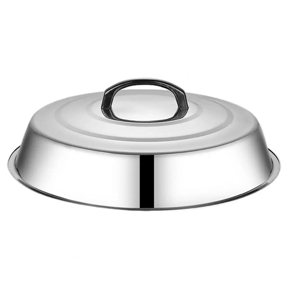 Smooth Edges Pot Cover Stainless Steel Pot Lid with Heat-resistant Handle Anti-rust Smooth Mirror Polished Steam for Griddle 
Smooth Edges Pot Cover Stainless Steel Pot Lid with Heat-resistant Handle Anti-rust Smooth Mirror Polished Steam for Griddle