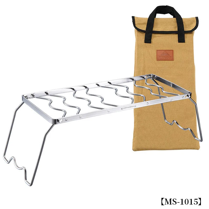 Campingmoon Folded Outdoor Camping Accessories Stove Rack Adjustable Height Stove Bracket with Storage Bag Barbecue Net
Campingmoon Folded Outdoor Camping Accessories Stove Rack Adjustable Height Stove Bracket with Storage Bag Barbecue Net