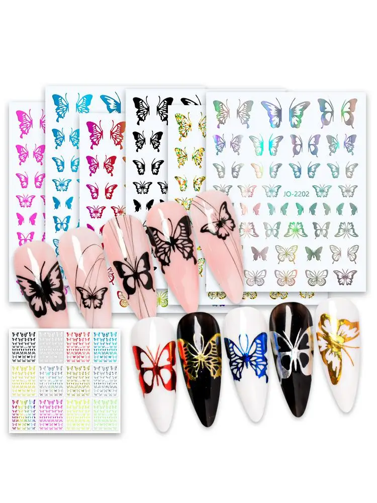 1Pcs 3D Laser Colorful Butterfly Nail Stickers Flower Brand Designs Self Adhesive Decals Nail Art Decorations Stickers for Nails
1Pcs 3D Laser Colorful Butterfly Nail Stickers Flower Brand Designs Self Adhesive Decals Nail Art Decorations Stickers for Nails