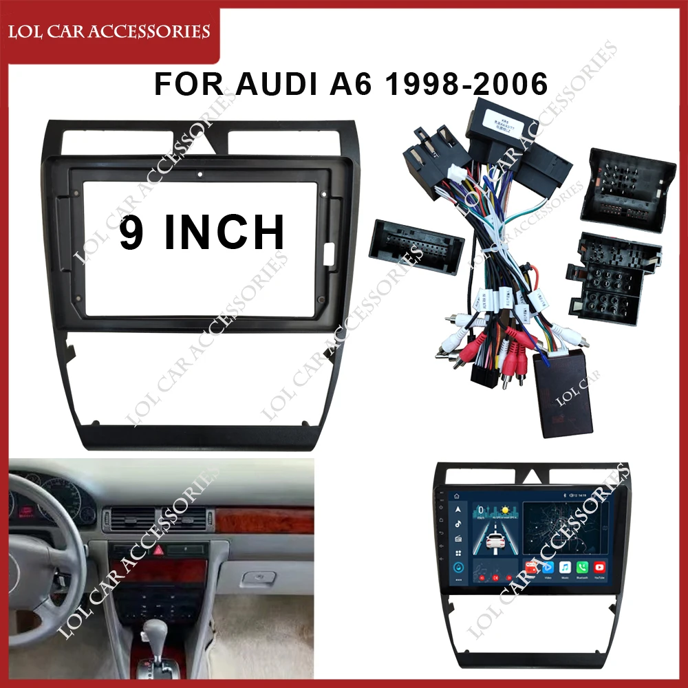 9 Inch For AUDI A6 1998-2006 Car Radio MP5 GPS Android Stereo Player 2 Din Head Unit Navigation Fascia Panel Dash Frame Install
9 Inch For AUDI A6 1998-2006 Car Radio MP5 GPS Android Stereo Player 2 Din Head Unit Navigation Fascia Panel Dash Frame Install