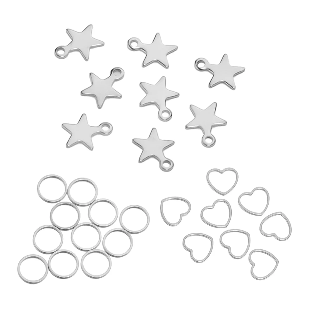 20/25pcs Stainless Steel Jewelry Components Charms Pendant Handmede DIY Earring Necklace Bracelet Anklets Chain Making Material
20/25pcs Stainless Steel Jewelry Components Charms Pendant Handmede DIY Earring Necklace Bracelet Anklets Chain Making Material