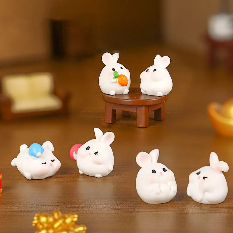 2023 New Year Gift Figurine Miniature Cute Rabbit Micro Landscape Ornaments For Home Decoration Kawaii Animal Desk Decor Room 
2023 New Year Gift Figurine Miniature Cute Rabbit Micro Landscape Ornaments For Home Decoration Kawaii Animal Desk Decor Room