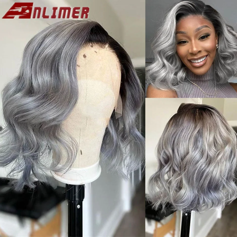 13x4 Grey Short Bob Body Wave Lace Front Wigs For Women Brazilian Ombre 1b/Grey HD Transparent Lace Frontal Human Hair Wig
13x4 Grey Short Bob Body Wave Lace Front Wigs For Women Brazilian Ombre 1b/Grey HD Transparent Lace Frontal Human Hair Wig