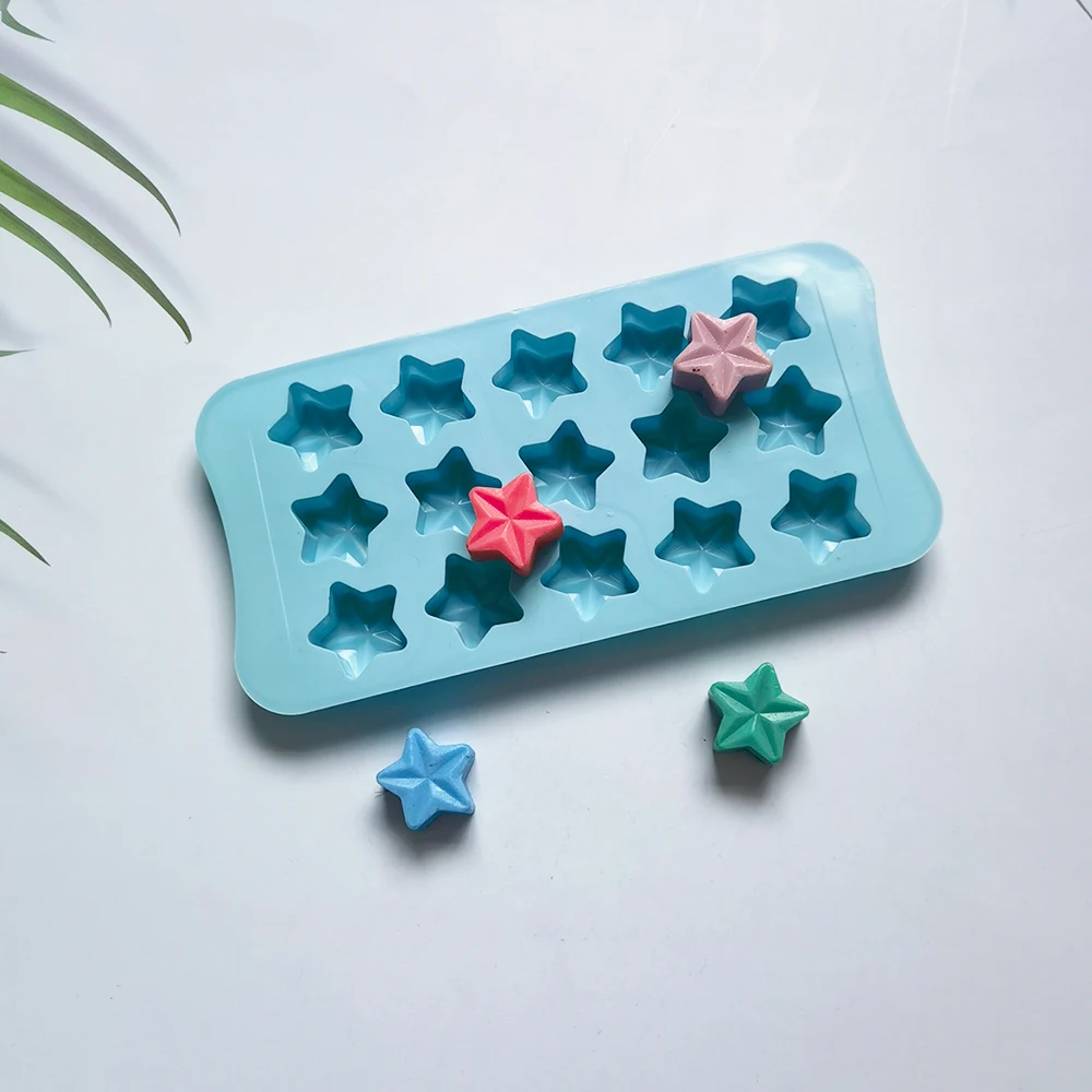 1pc 15 pentagram chocolate silica gel mould DIY cake decoration candy pudding ice lattice mould kitchen baking appliance
1pc 15 pentagram chocolate silica gel mould DIY cake decoration candy pudding ice lattice mould kitchen baking appliance