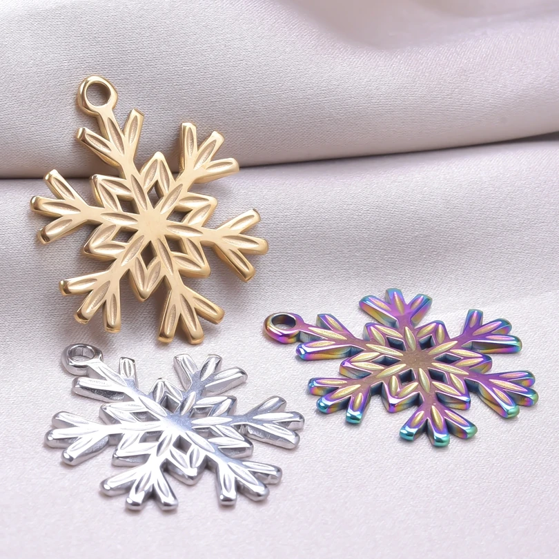 6pcs Winter Snowflake Bulk Charms For Jewelry Making Necklace Earrings Pendant Stainless Steel Charm Merry Christmas Accessories
6pcs Winter Snowflake Bulk Charms For Jewelry Making Necklace Earrings Pendant Stainless Steel Charm Merry Christmas Accessories