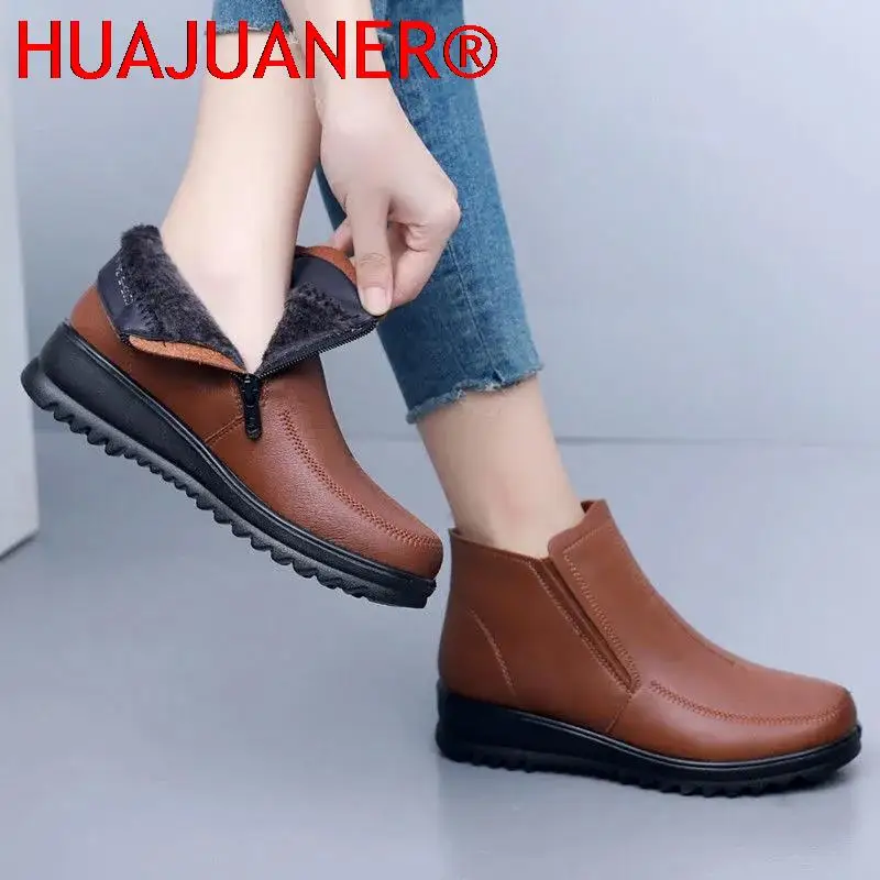 Водонепроницаемые повседневные меховые ботинки Mom, женская зимняя обувь 2023, женские ботильоны из натуральной кожи, женские теплые ботинки на толстом плюше для снега
Водонепроницаемые повседневные меховые ботинки Mom, женская зимняя обувь 2023, женские ботильоны из натуральной кожи, женские теплые ботинки на толстом плюше для снега