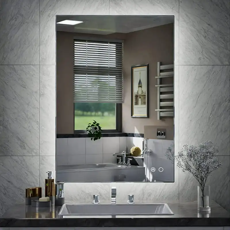 LED Backlit Mirror with Anti-Fog Dimmable Makeup Wall Mounted Mirror with Light, CRI90 IP54 Waterproof for Bathroom(Horizontal/V
LED Backlit Mirror with Anti-Fog Dimmable Makeup Wall Mounted Mirror with Light, CRI90 IP54 Waterproof for Bathroom(Horizontal/V