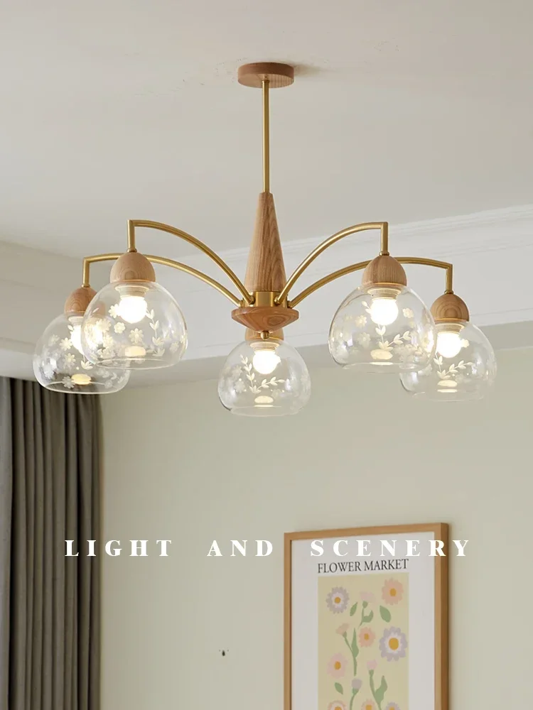 Carved Glass Ceiling Mid-Ancient Nordic Log Cream Japanese Living Room Main Lamp Bedroom Copper Chandelier
Carved Glass Ceiling Mid-Ancient Nordic Log Cream Japanese Living Room Main Lamp Bedroom Copper Chandelier