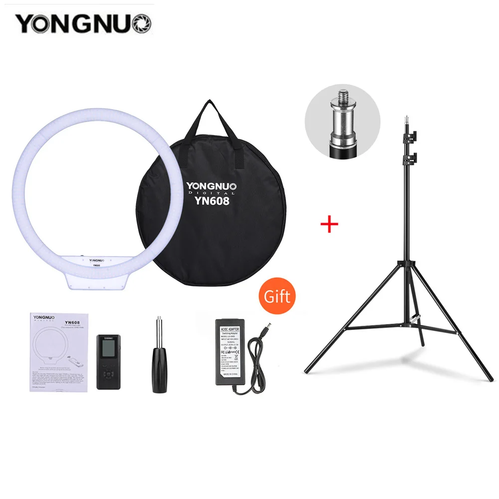 Двухцветный кольцевой светильник YONGNUO YN608 3200K ~ 5500K, светодиодный светсветильник льник для видеосъемки, фотовспышка, светильник для студийно...
Двухцветный кольцевой светильник YONGNUO YN608 3200K ~ 5500K, светодиодный светсветильник льник для видеосъемки, фотовспышка, светильник для студийно...