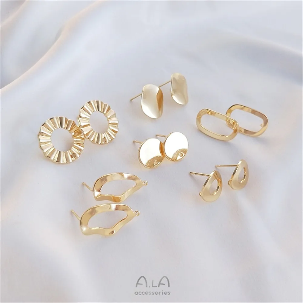 14K gold plated bracelet earrings Oval 925 silver needle Diy earrings fashion earrings 
14K gold plated bracelet earrings Oval 925 silver needle Diy earrings fashion earrings