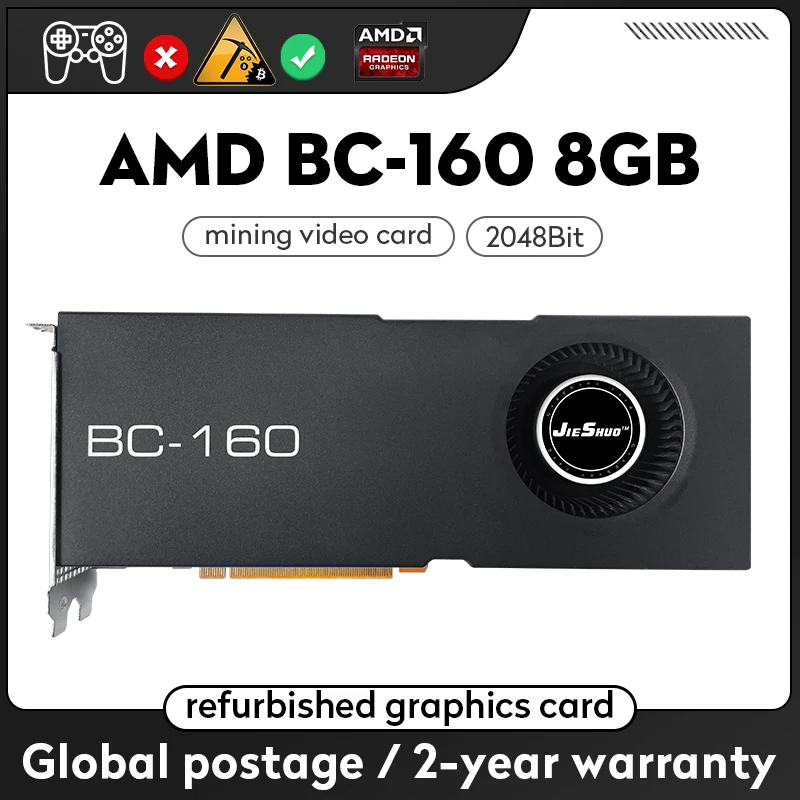 JIESHUO AMD BC-160 8G графическая карта подходит для GDDR6 GPU 2 PC GPU bc-160 8g игровая графическая карта для настольного компьютера
JIESHUO AMD BC-160 8G графическая карта подходит для GDDR6 GPU 2 PC GPU bc-160 8g игровая графическая карта для настольного компьютера