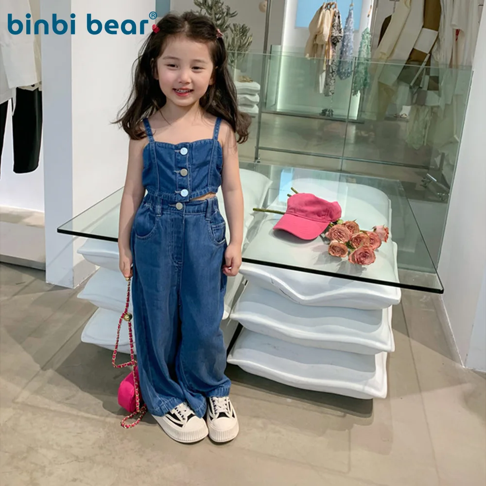 Girls Suit Summer Retro Denim Baby Girl Short Western Style Suspenders Loose High Waist Wide Leg Pants Two-piece Tide Clothes
Girls Suit Summer Retro Denim Baby Girl Short Western Style Suspenders Loose High Waist Wide Leg Pants Two-piece Tide Clothes